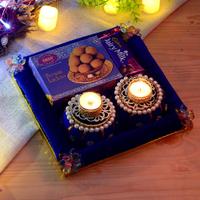 Besan Ladoo & Diya Festive Hamper