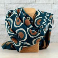 Blue Printed Stole
