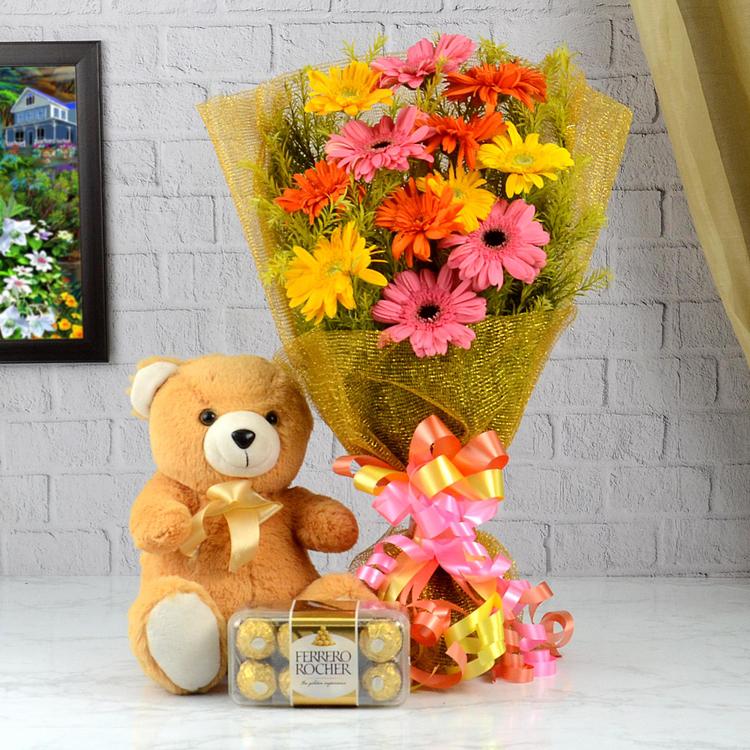 A Colorful Gerbera Hamper