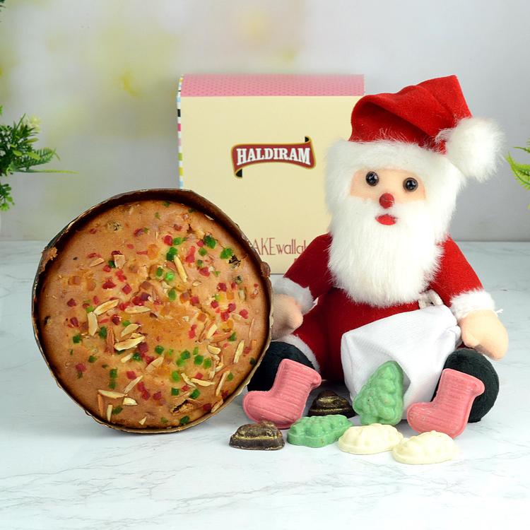 Sitting Santa & Dry Fruits Cake 400g