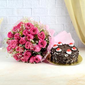 Black Forest & Pink Roses Black Forest & Pink Roses
