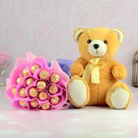 Rocher Bouquet with Teddy