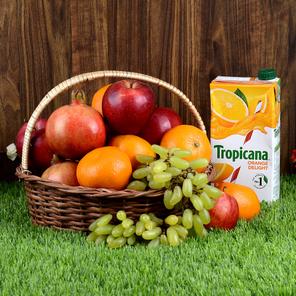 Fruit Basket with Tropicana Fruit Basket with Tropicana