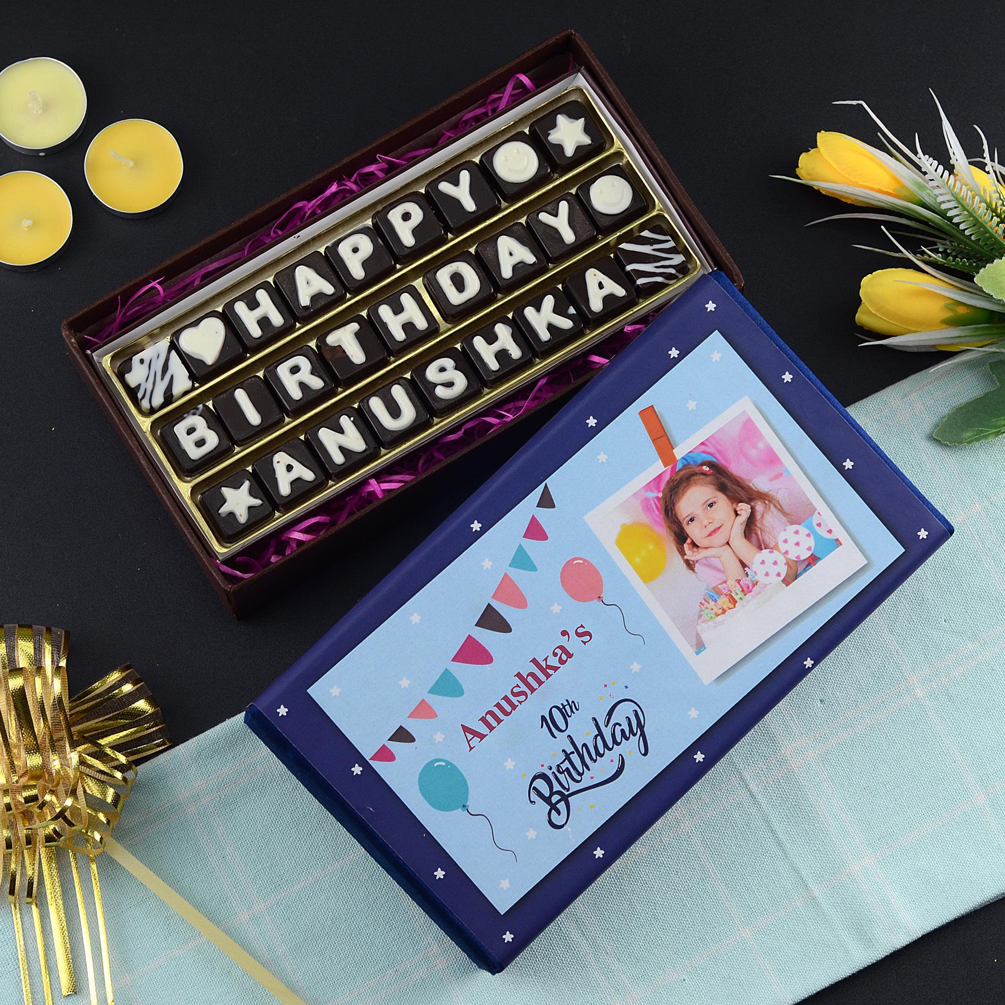 Handmade Personalized Chocolates, Chocolates on Birthday