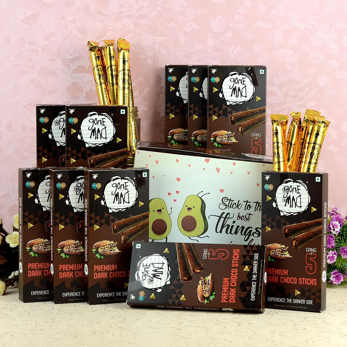 Stick Together Choco Hamper Valentine Gifts USA to India