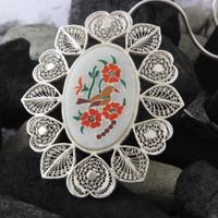 Artistic Marble Inlay Pendant