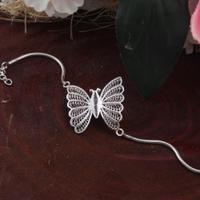Butterfly on a Silver Bracelet
