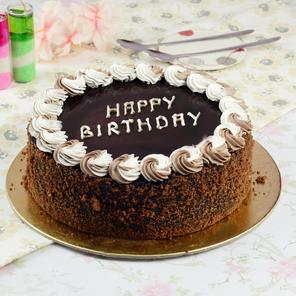 Eggless Round Chocolate Cake Eggless Round Chocolate Cake