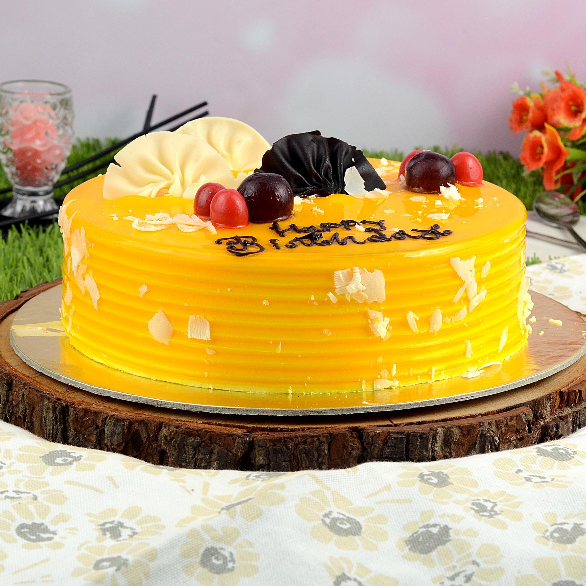 Exotic Mango Birthday Cake  1 Kg  Birthday Gifts