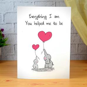 Love You Mom Personalized Card