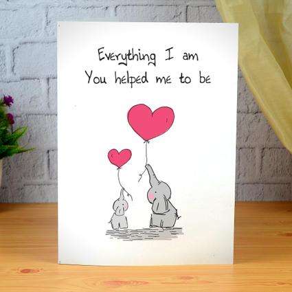 Love You Mom Personalized Card