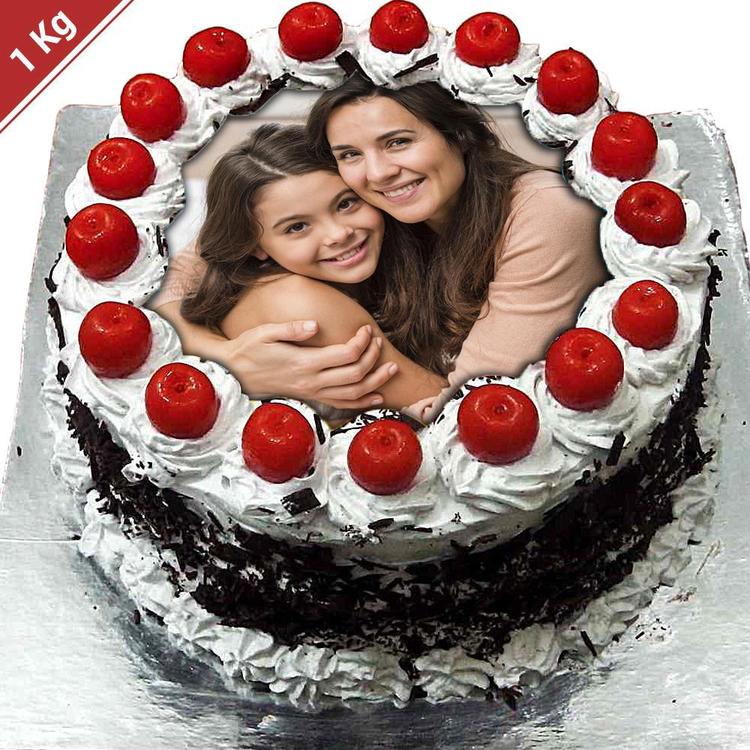 Black Forest Photo Cake- 1 Kg