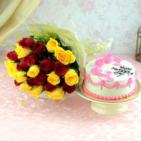 Supreme Combo of Cakes & Roses