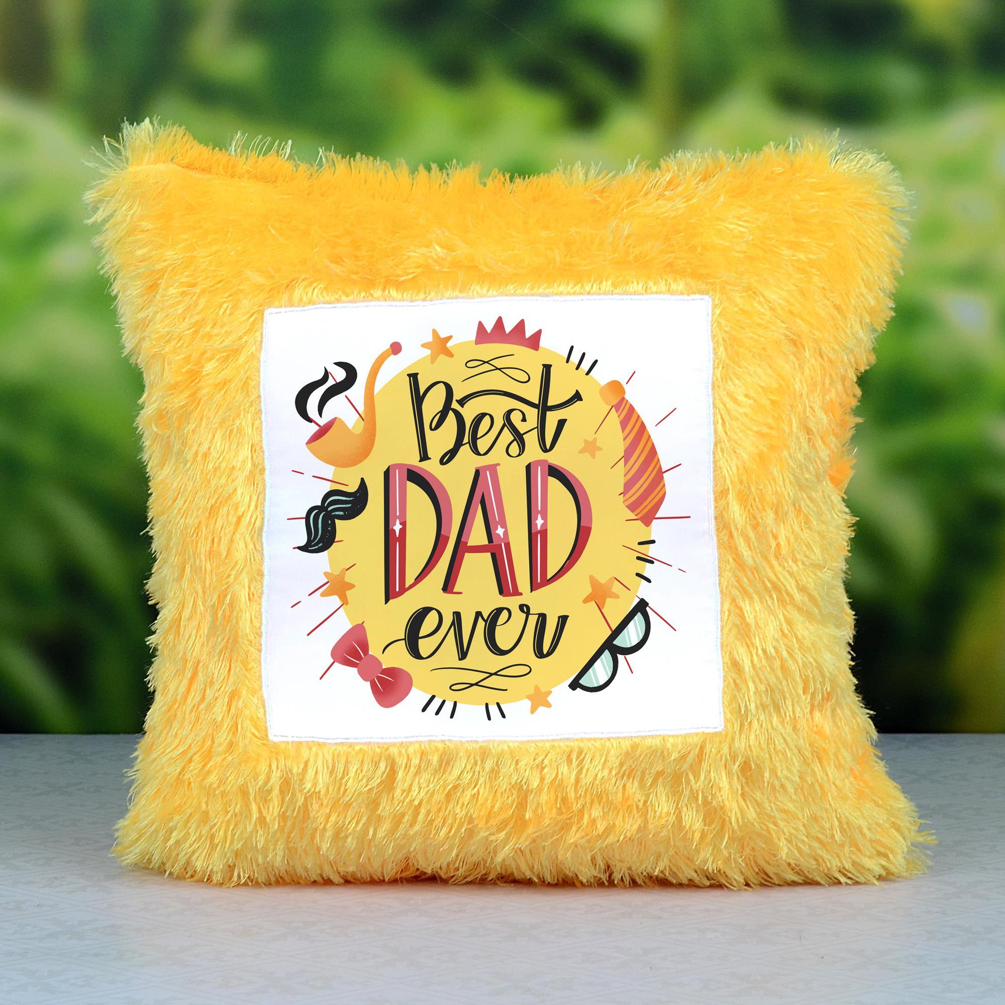 Best Dad Yellow Pillow, Personalized Pillows