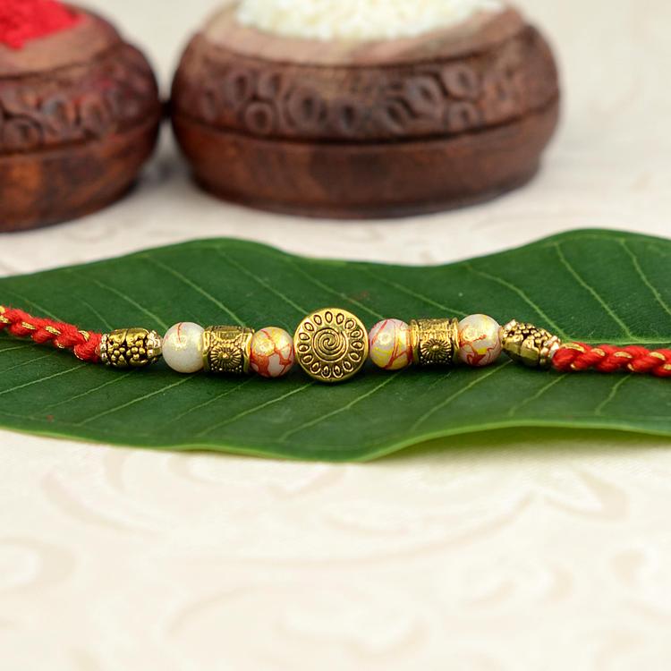 Antique Button Drum Rakhi