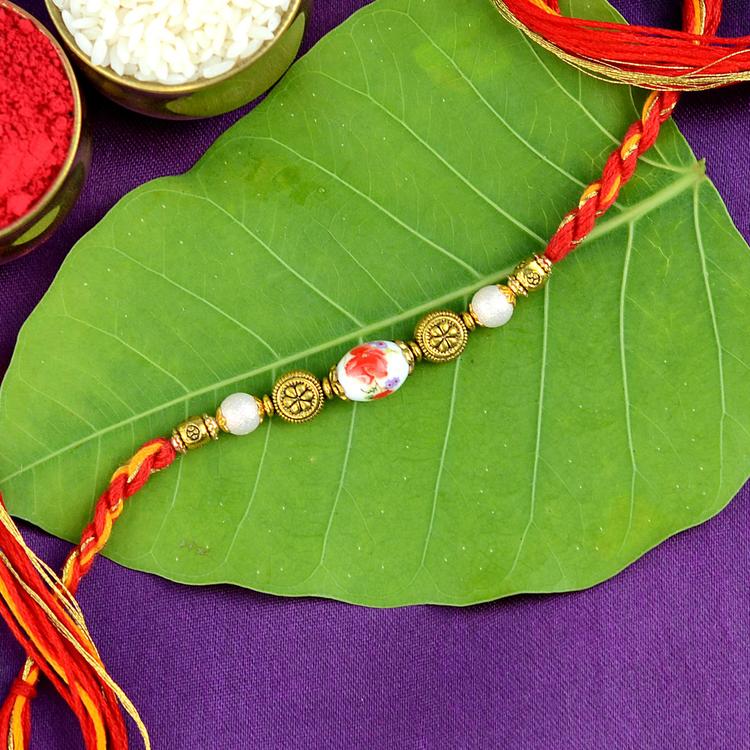 Printed Bead Mauli Rakhi