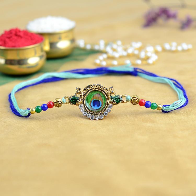 Peacock Feather Rakhi
