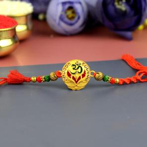 Golden Shield Om Rakhi