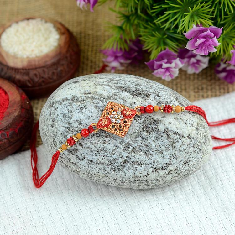 Intricate Red Rakhi