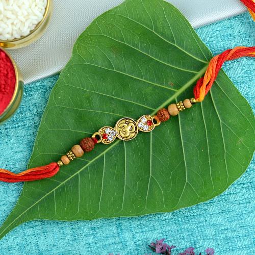 Mouli Gold Om Rakhi