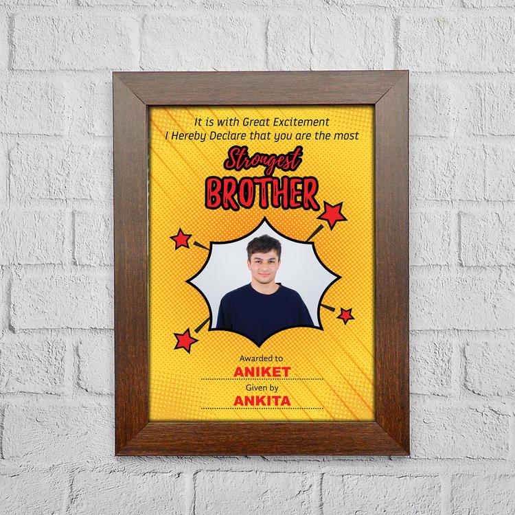 Strongest Brother Certificate