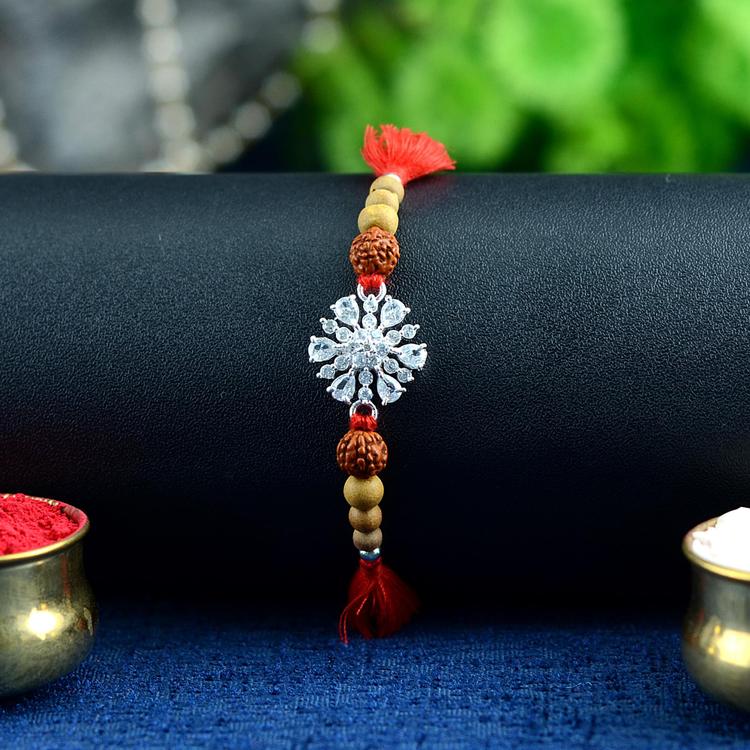 Pure Silver CZ Rakhi SR15