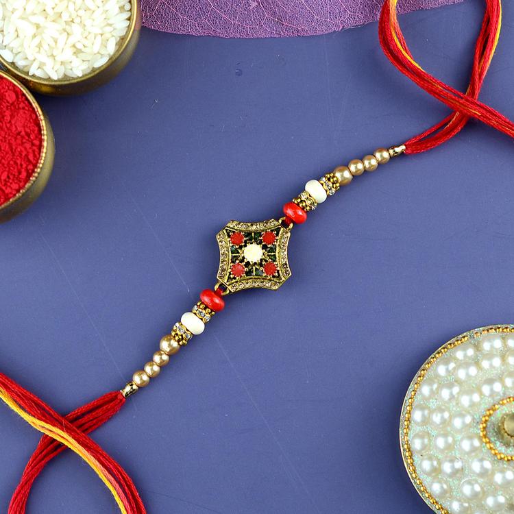 Stylish Diamond Rakhi