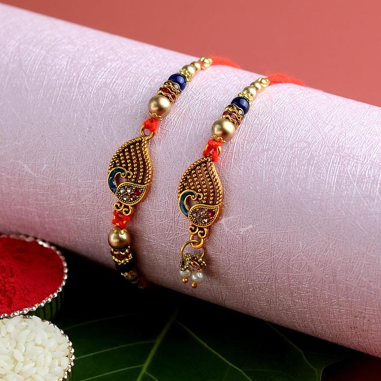 Mini Peacock Rakhi and Lumba ZZ02