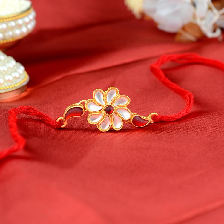 Twisted Drops Floral Rakhi