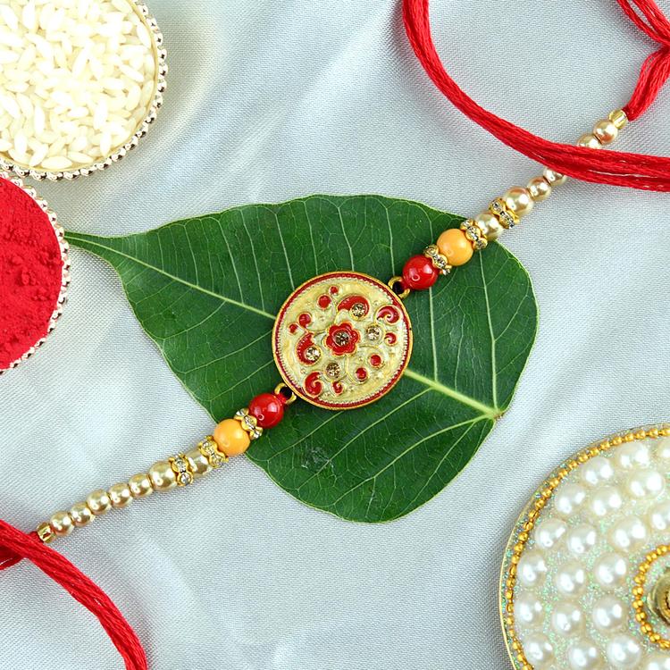 Cream Shield Rakhi