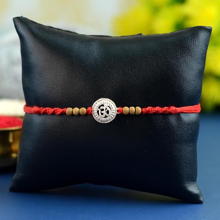 Pure Silver Om Rakhi - 02