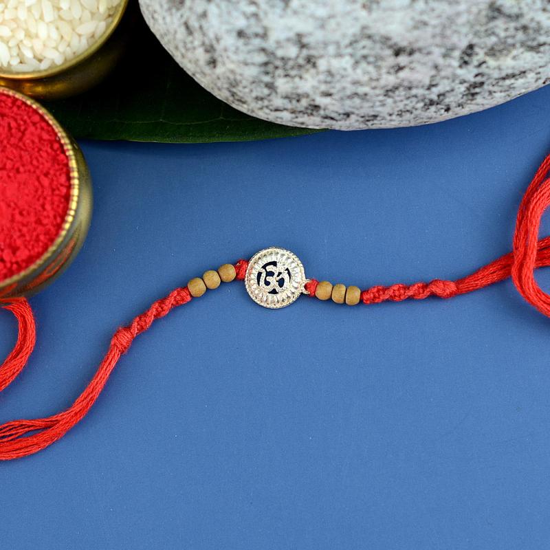 Pure Silver Om Rakhi - 02 | Om Rakhi