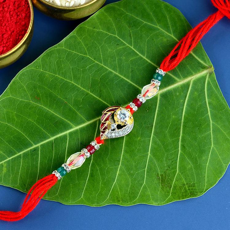 Modern Leaf Rakhi