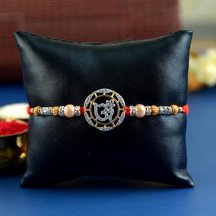 Circled CZ Om Rakhi SR88