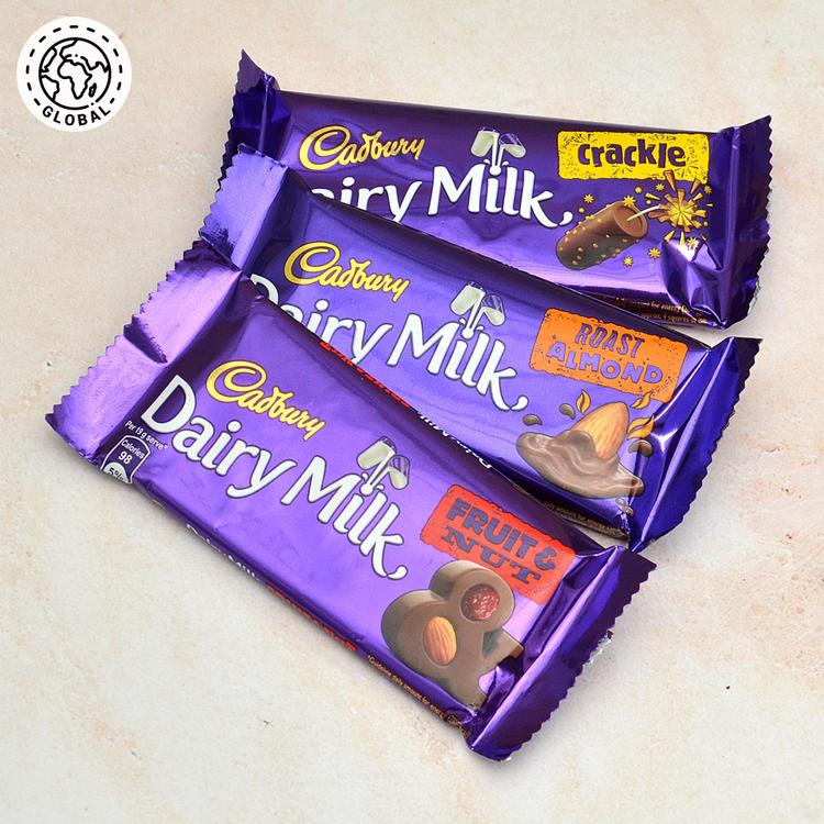 3 Different Flavor Of Dairy Milk (Global)