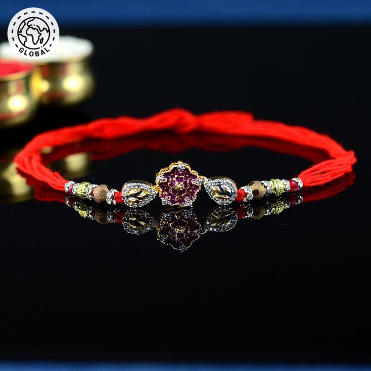 Violet Flower Rakhi Global