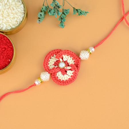 Pansy Punch Crochet Rakhi