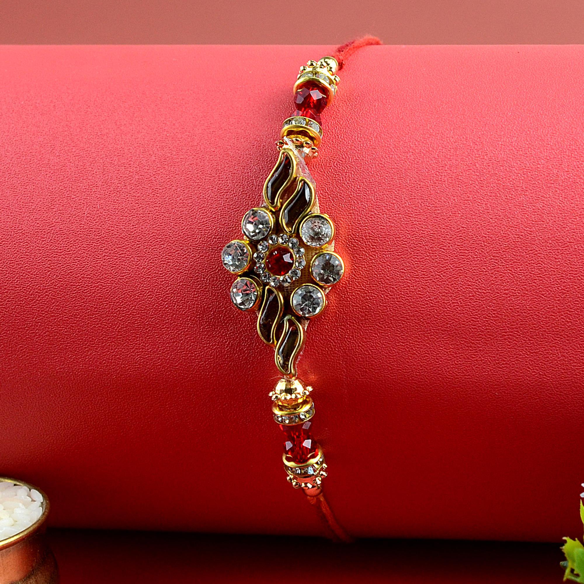 Glittering Stones Rakhi Rakhi to Ludhiana