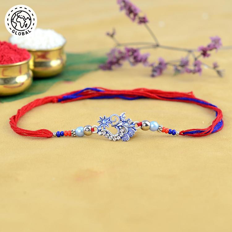Modern Blue Om Rakhi Global