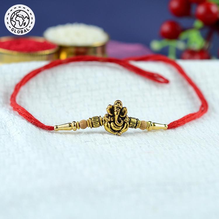 Antique Ganesh Dori Rakhi Global