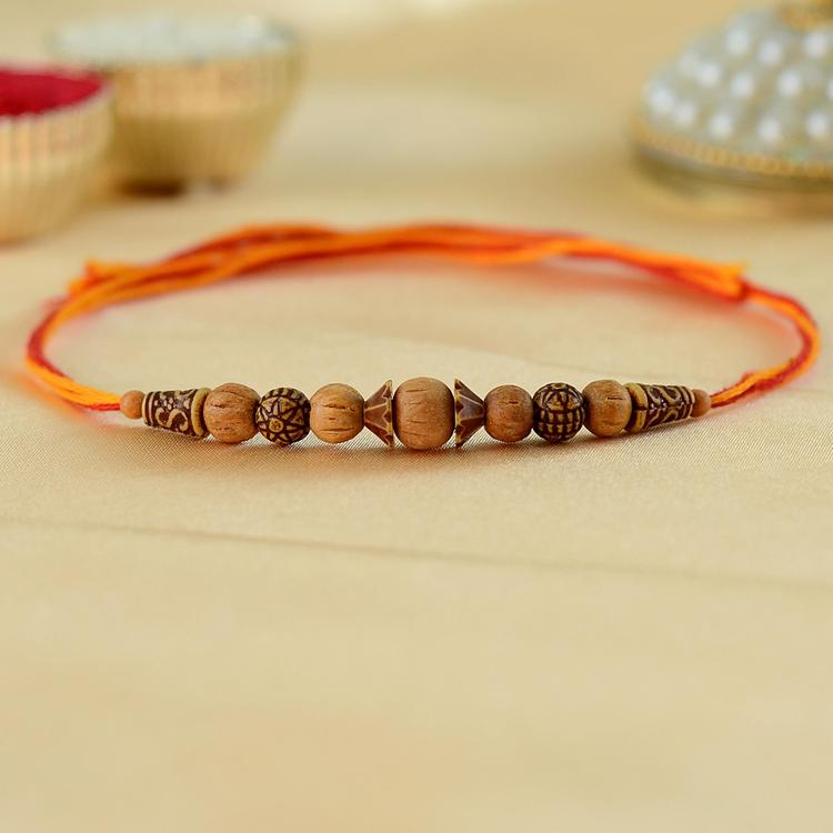 Wooden Beads Mauli Dori Rakhi J522