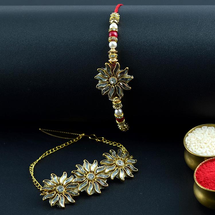 Clear Crystal Rakhi and Lumba