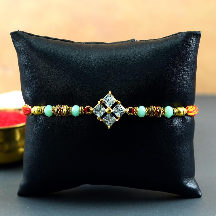 Four Squares Diamond CZ Rakhi