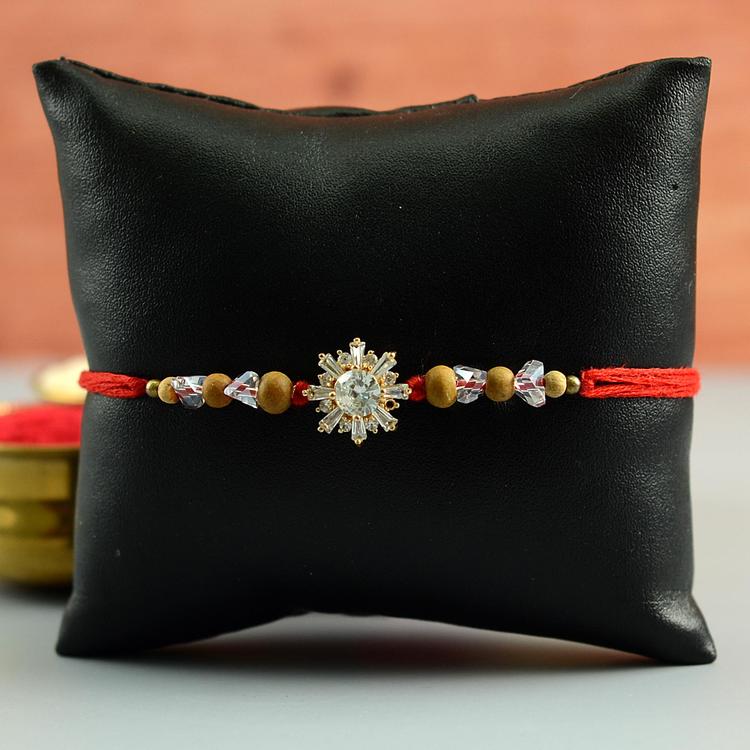 Sparkling Solitaire CZ Rakhi