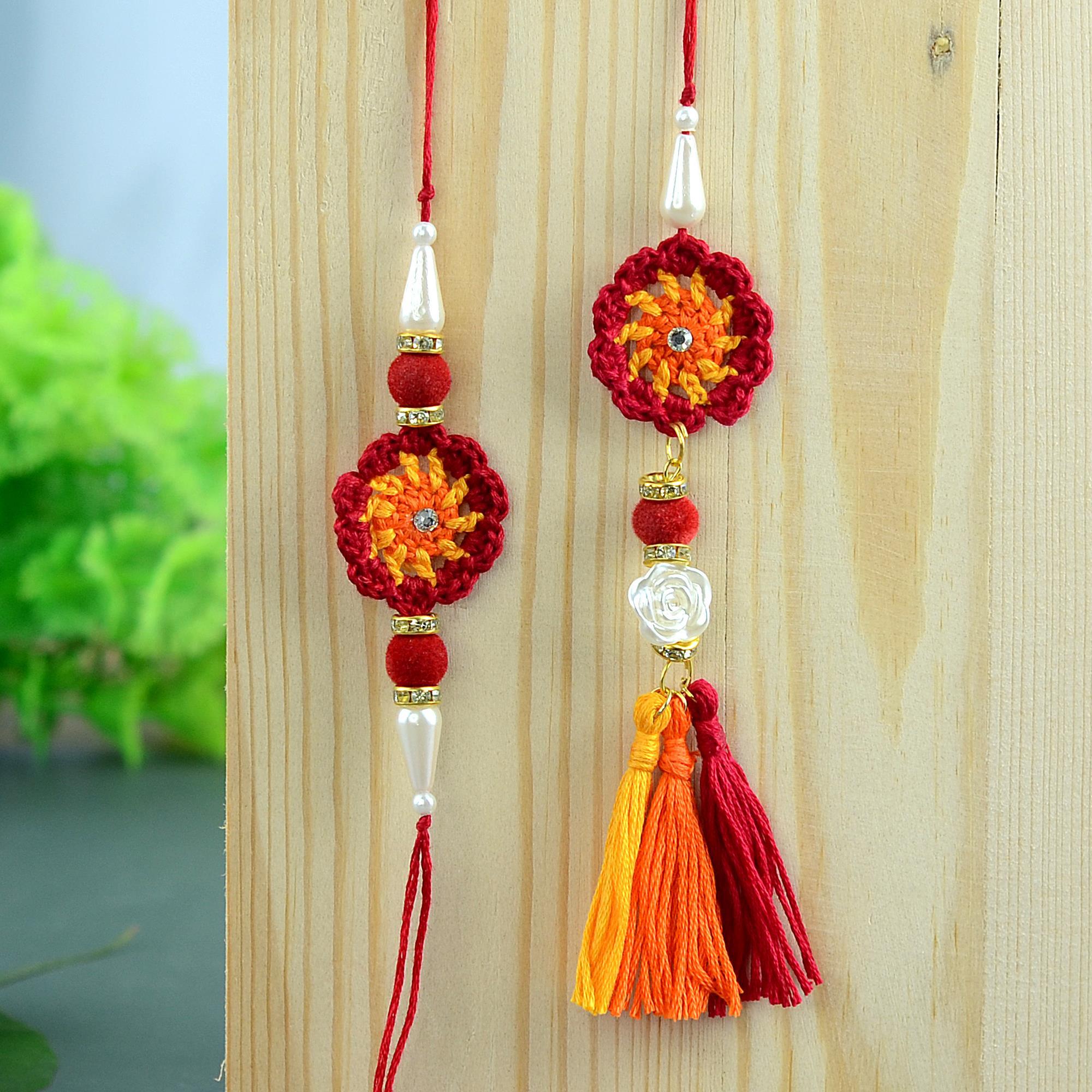 Handmade Crochet Work Lumba Rakhi 64