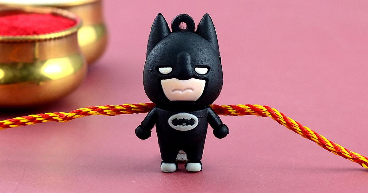 Cute 3D Batman Kids Rakhi Global | Superhero Rakhi
