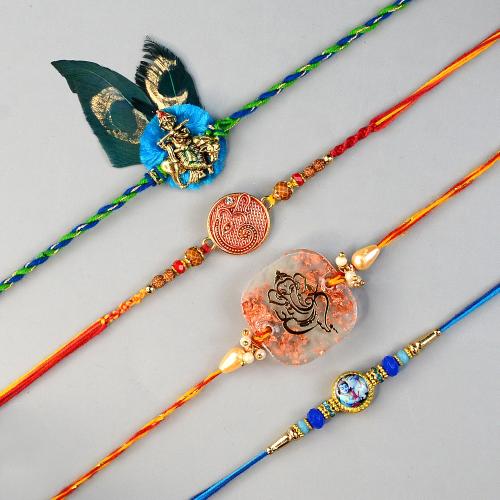 Colorful Divine Rakhi Set