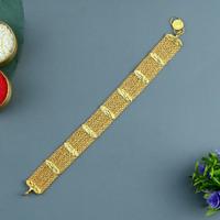Golden Bracelet Band Rakhi