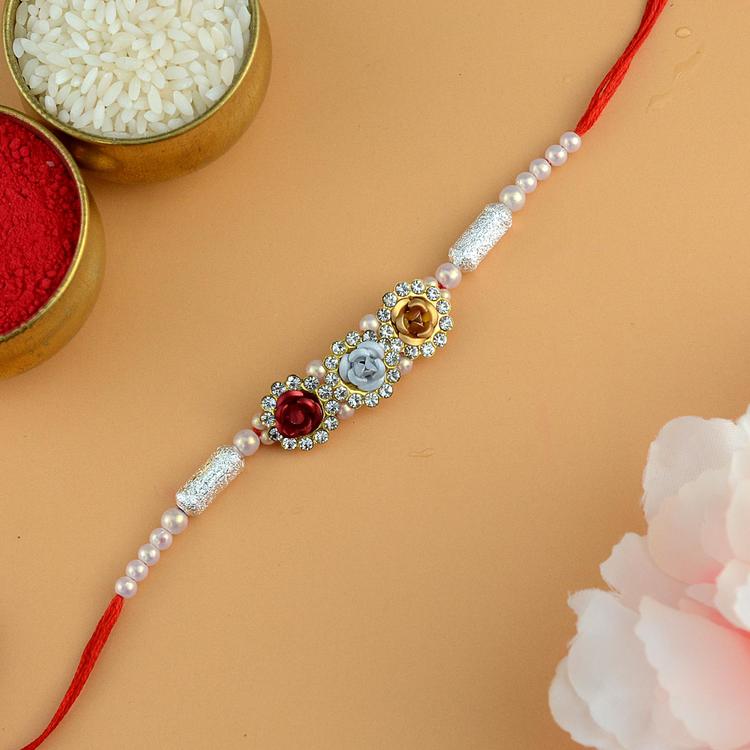 Glittering Flowers Rakhi JC73