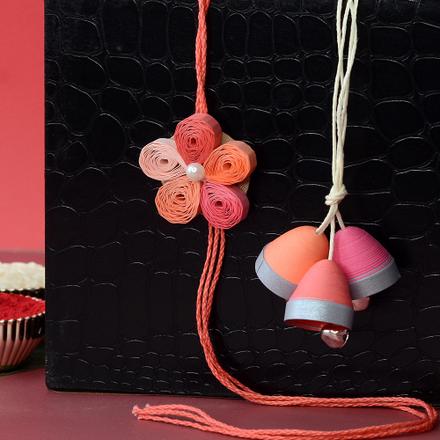 Pastel Quilling Rakhi Lumba